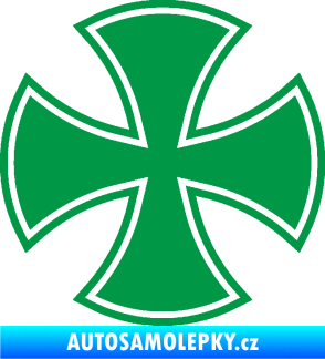 Samolepka Maltézský kříž 003 zelená