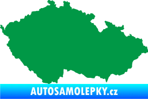 Samolepka Mapa České republiky 001  zelená