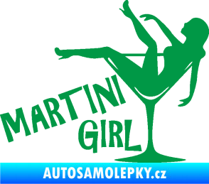 Samolepka Martini girl zelená