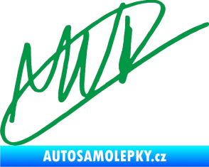 Samolepka Max Verstapen podpis zelená