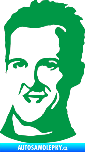 Samolepka Silueta Michael Schumacher levá zelená
