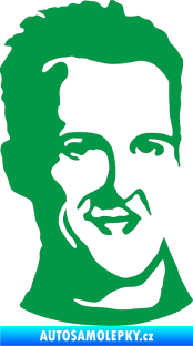 Samolepka Silueta Michael Schumacher pravá zelená
