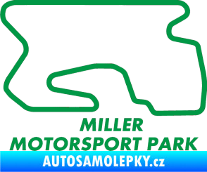 Samolepka Okruh Miller Motorsport Park outer zelená