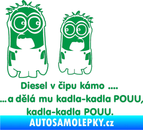 Samolepka Mimoňi zelená