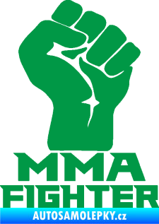 Samolepka MMA Fighter 001 pravá pěst zelená