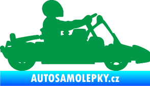 Samolepka Motokára 001 pravá zelená