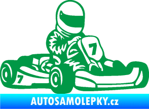 Samolepka Motokára 002 pravá zelená