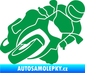 Samolepka Motorka 001 pravá silniční motorky zelená