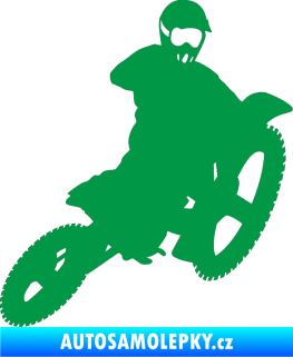 Samolepka Motorka 004 pravá motokros zelená