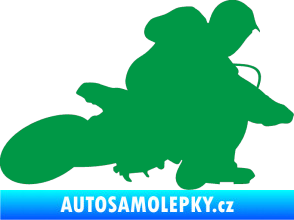 Samolepka Motorka 005 pravá motokros zelená