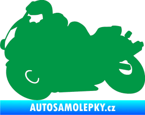 Samolepka Motorka 006 levá silniční motorky zelená