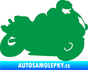 Samolepka Motorka 006 pravá silniční motorky zelená