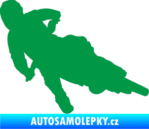 Samolepka Motorka 023 pravá motokros zelená