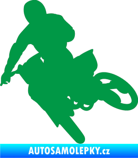 Samolepka Motorka 025 levá motokros zelená