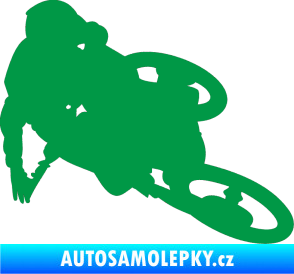Samolepka Motorka 026 pravá motokros freestyle zelená