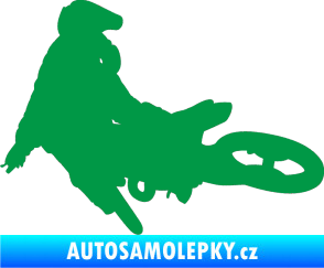 Samolepka Motorka 028 levá motokros zelená