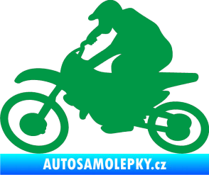 Samolepka Motorka 031 levá motokros zelená