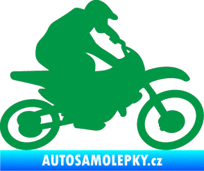 Samolepka Motorka 031 pravá motokros zelená
