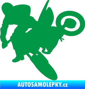 Samolepka Motorka 033 levá motokros zelená