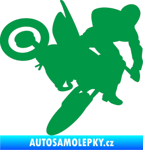 Samolepka Motorka 033 pravá motokros zelená