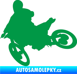 Samolepka Motorka 034 levá motokros zelená