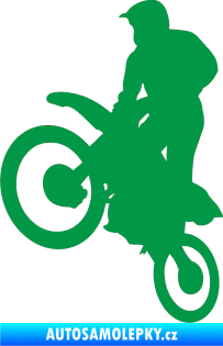 Samolepka Motorka 035 levá motokros zelená