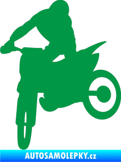 Samolepka Motorka 037 levá motokros zelená