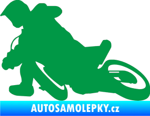 Samolepka Motorka 039 levá motokros zelená