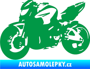 Samolepka Motorka 041 levá road racing zelená