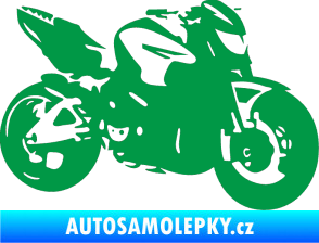 Samolepka Motorka 041 pravá road racing zelená