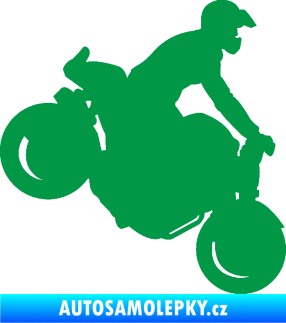 Samolepka Motorka 044 pravá motokros zelená