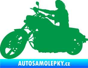 Samolepka Motorka 050 levá zelená