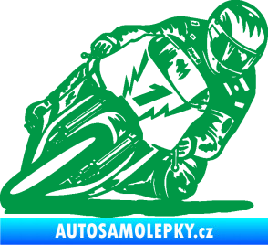 Samolepka Motorka 051 pravá zelená