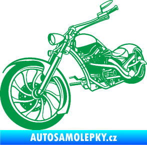 Samolepka Motorka chopper 002 levá zelená