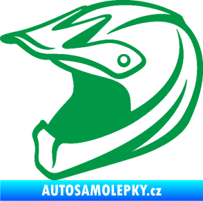 Samolepka Motorkářská helma 001 levá zelená
