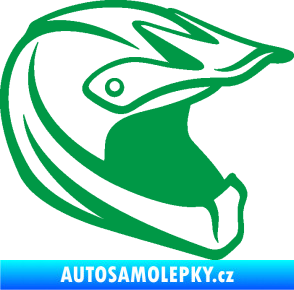 Samolepka Motorkářská helma 001 pravá zelená