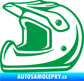 Samolepka Motorkářská helma 002 levá zelená
