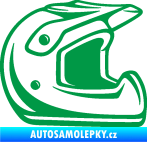 Samolepka Motorkářská helma 002 pravá zelená