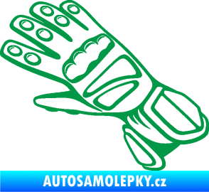 Samolepka Motorkářské rukavice 002 levá zelená