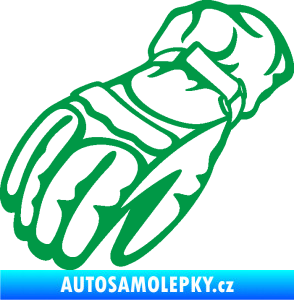 Samolepka Motorkářské rukavice 003 levá zelená