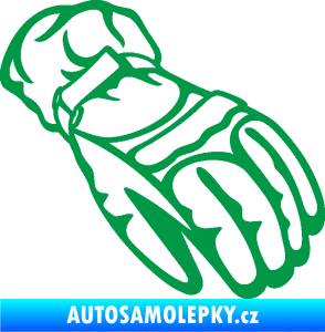 Samolepka Motorkářské rukavice 003 pravá zelená