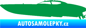Samolepka Motorový člun 002 levá zelená