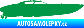 Samolepka Motorový člun 002 pravá zelená