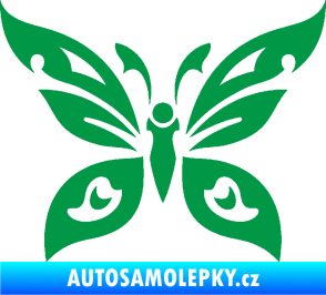 Samolepka Motýl 014 zelená