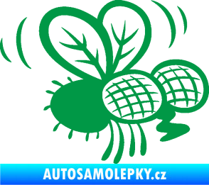 Samolepka Moucha 002 pravá zelená