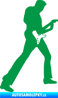 Samolepka Music 008 pravá hráč na kytaru zelená