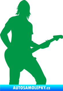 Samolepka Music 019 pravá hráč na kytaru zelená