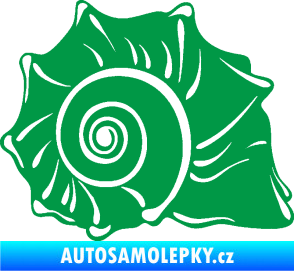 Samolepka Mušle pravá ulita zelená