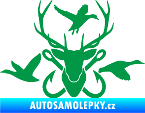 Samolepka Myslivost 005 pravá zelená