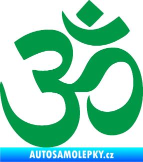 Samolepka Náboženský symbol Hinduismus Óm 001 zelená